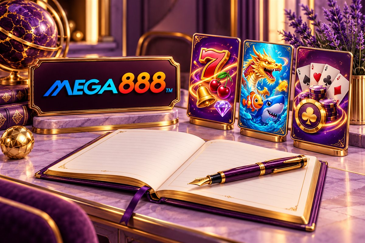 Mega888 branded about editorial artwork