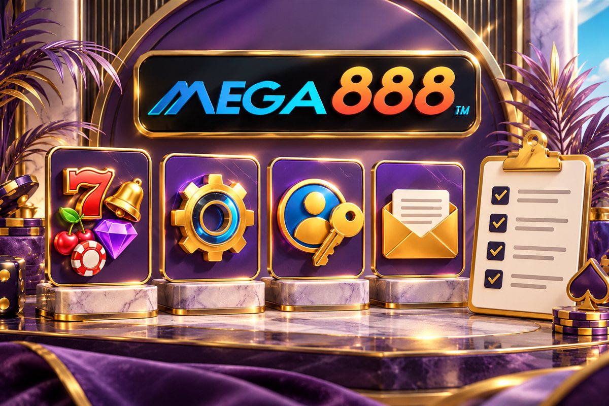 Mega888 branded comparison criteria artwork