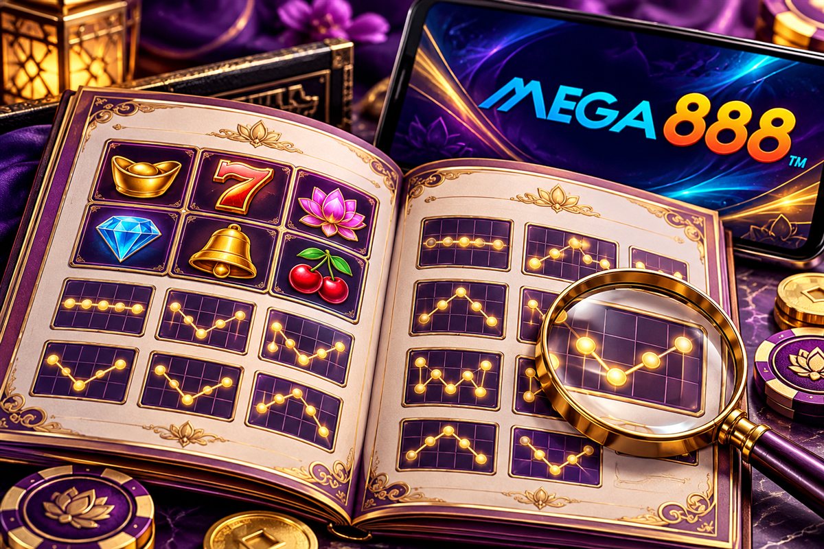 Mega888 branded game help artwork