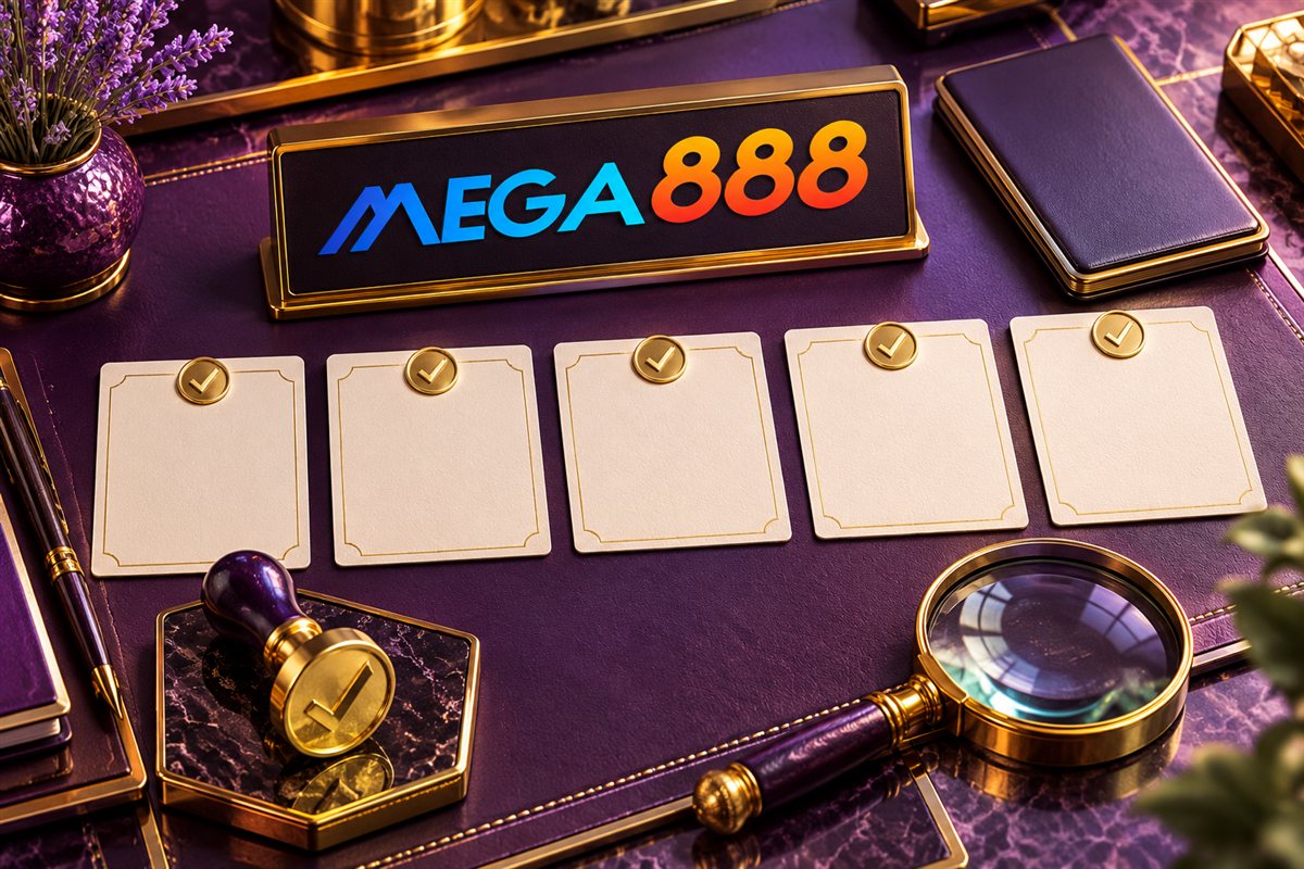 Mega888 branded offer checklist artwork