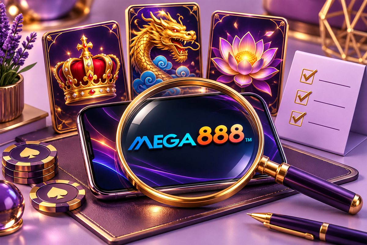 Mega888 branded review hero artwork