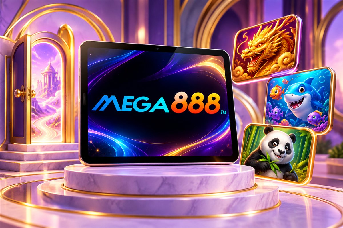 Mega888 branded trial access artwork